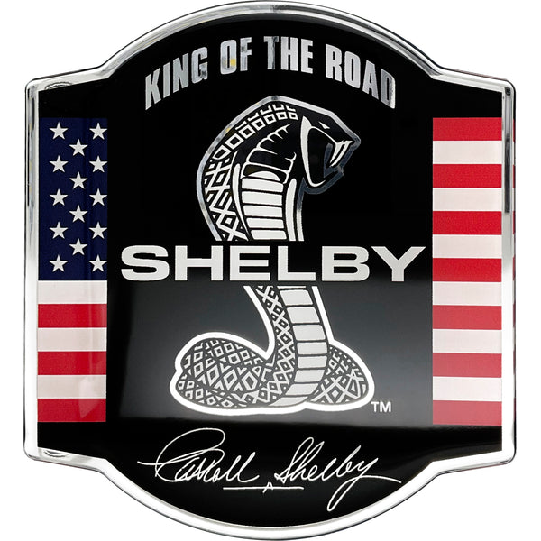 Shelby Cobra Snake Logo Car Decal - Classic Symbol with US Flag