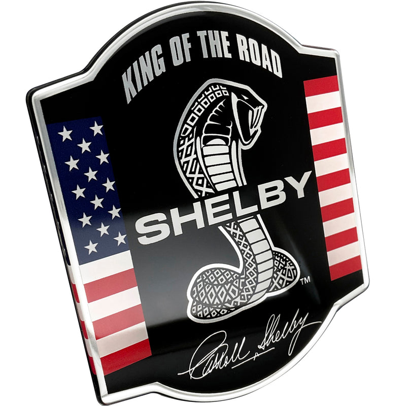 Shelby Cobra Snake Logo Car Decal - Classic Symbol with US Flag