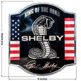 Shelby Cobra Snake Logo Car Decal - Classic Symbol with US Flag